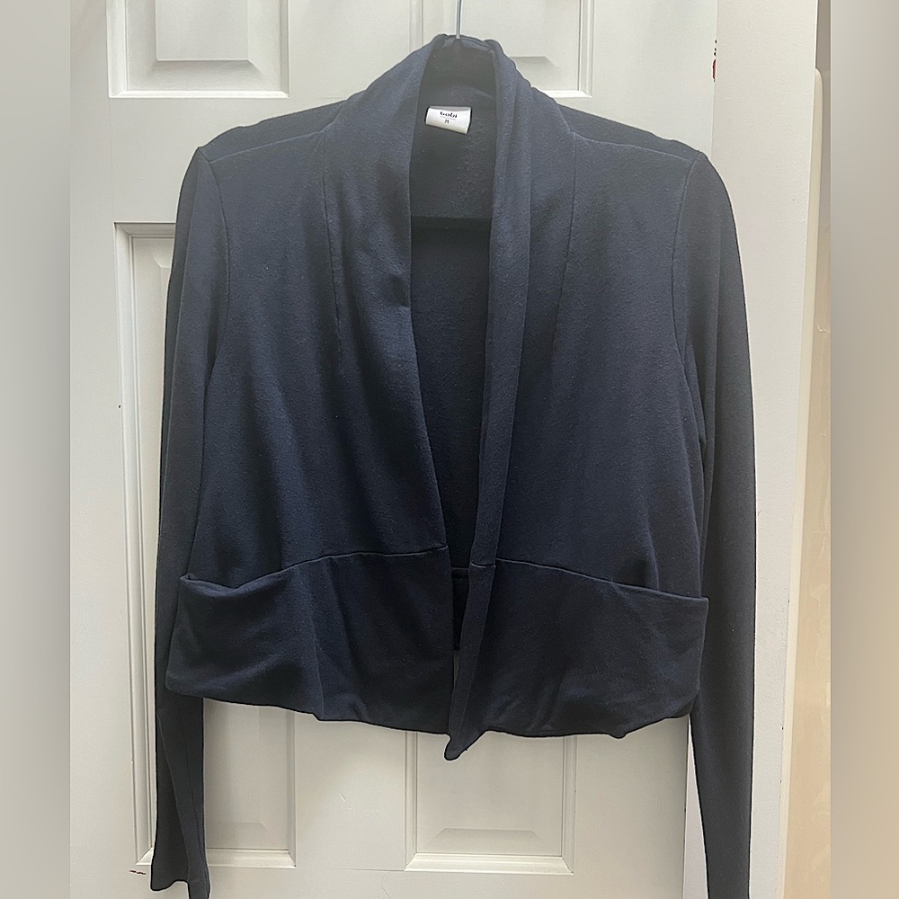 Cabi, navy blue open cardigan